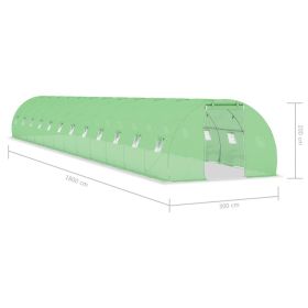 vidaXL SerÄƒ, 54 mÂ², 18 x 3 x 2 m
