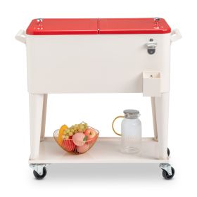 Refrigeration And Insulation Trolley 87.5x38.5x91cm Rectangular Plastic Box Iron Leg Tube Freezer And Insulation